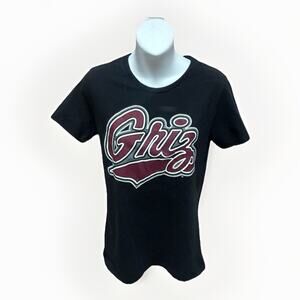 Montana Grizzlies Women’s T-Shirt Size L Black NCAA U of M Short Sleeve Graphic